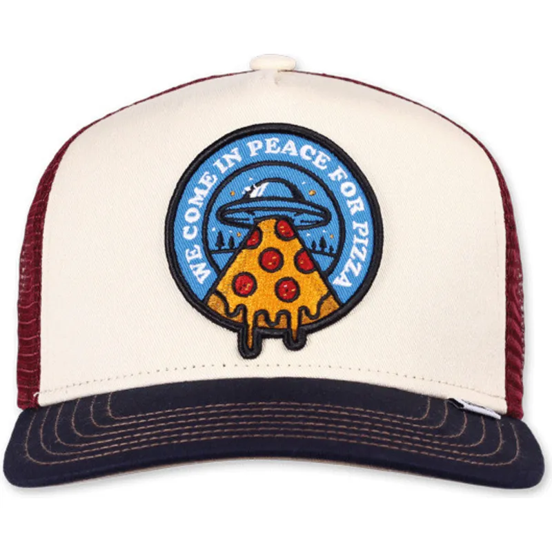 beige-rote-und-blaue-trucker-cap-food-peace-pizza-hft-von-djinns