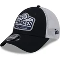 new-era-new-york-yankees-mlb-9forty-stretch-snap-tab-marineblaue-und-weisse-trucker-kappe