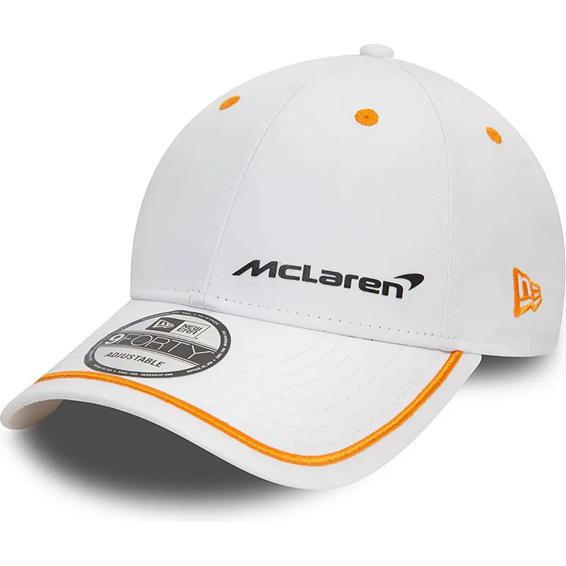 mutzen-gebogen-weiss-verstellbares-band-9forty-contrast-piping-der-mclaren-racing-formula-1-von-new-era mutzen-gebogen-weiss-verstellbares-band-9forty-contrast-piping-der-mclaren-racing-formula-1-von-new-era