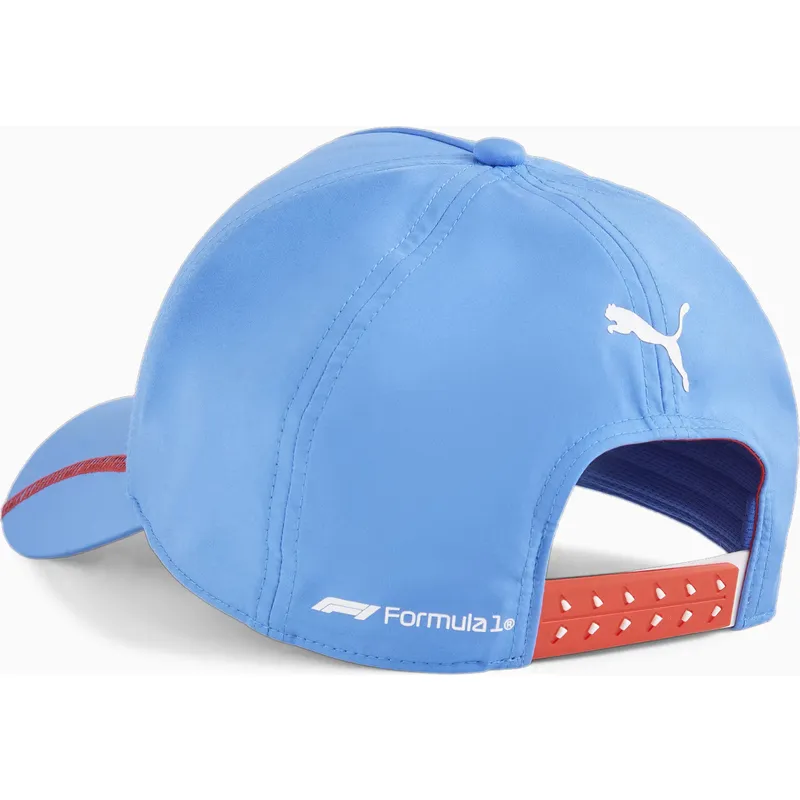 puma-formel-1-bb-pro-blaue-snapback-kappe-mit-gebogenem-schirm