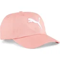 verstellbare-rosa-kappe-mit-gebogenem-schirm-essentials-cat-logo-bb-von-puma