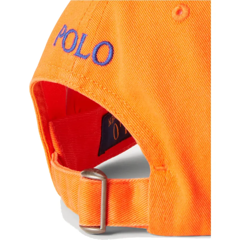 orangefarbene-gebogene-verstellbare-kappe-mit-blauem-logo-cotton-chino-classic-sport-von-polo-ralph-lauren