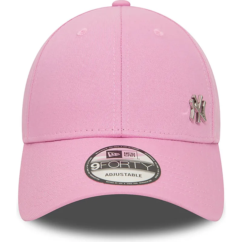 mutzen-gebogen-rosa-snapback-9forty-flawless-der-new-york-yankees-mlb-von-new-era