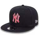 new-era-mlb-new-york-yankees-9fifty-outline-snapback-kappe-in-marineblau-mit-rotem-logo