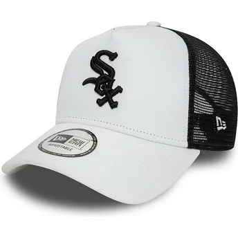New Era A Frame League Essential Chicago White Sox MLB White and Black Trucker Hat