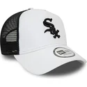 weiss-schwarze-a-frame-league-essential-trucker-kappe-der-chicago-white-sox-mlb-von-new-era