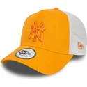 new-era-mlb-new-york-yankees-a-frame-league-essential-orange-und-weisse-trucker-kappe-mit-orangem-logo