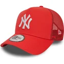 mutzen-gebogen-rot-snapback-a-frame-league-essential-der-new-york-yankees-mlb-von-new-era