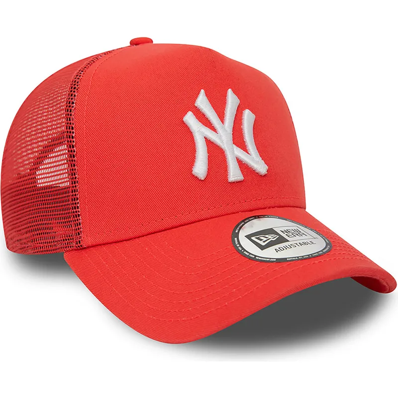 mutzen-gebogen-rot-snapback-a-frame-league-essential-der-new-york-yankees-mlb-von-new-era