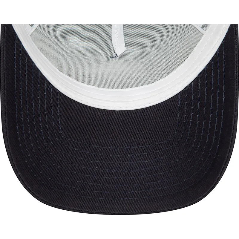 mutzen-gebogen-marineblau-snapback-a-frame-league-essential-der-new-york-yankees-mlb-von-new-era