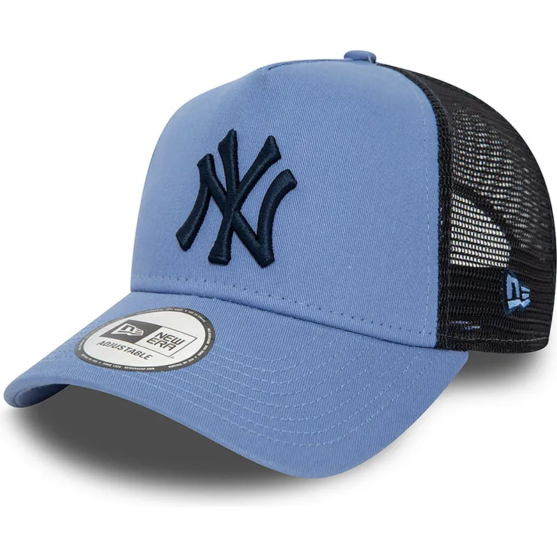 mutzen-gebogen-blau-snapback-a-frame-league-essential-der-new-york-yankees-mlb-von-new-era