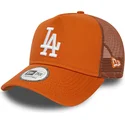 mutzen-gebogen-braun-snapback-a-frame-league-essential-der-los-angeles-dodgers-mlb-von-new-era