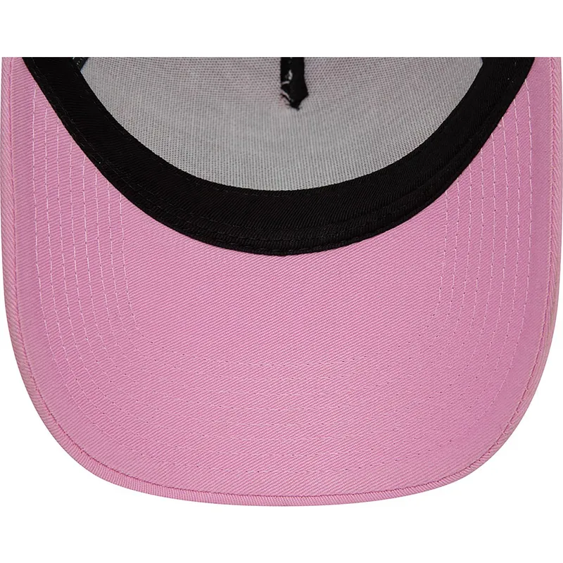mutzen-gebogen-rosa-snapback-a-frame-league-essential-der-new-york-yankees-mlb-von-new-era