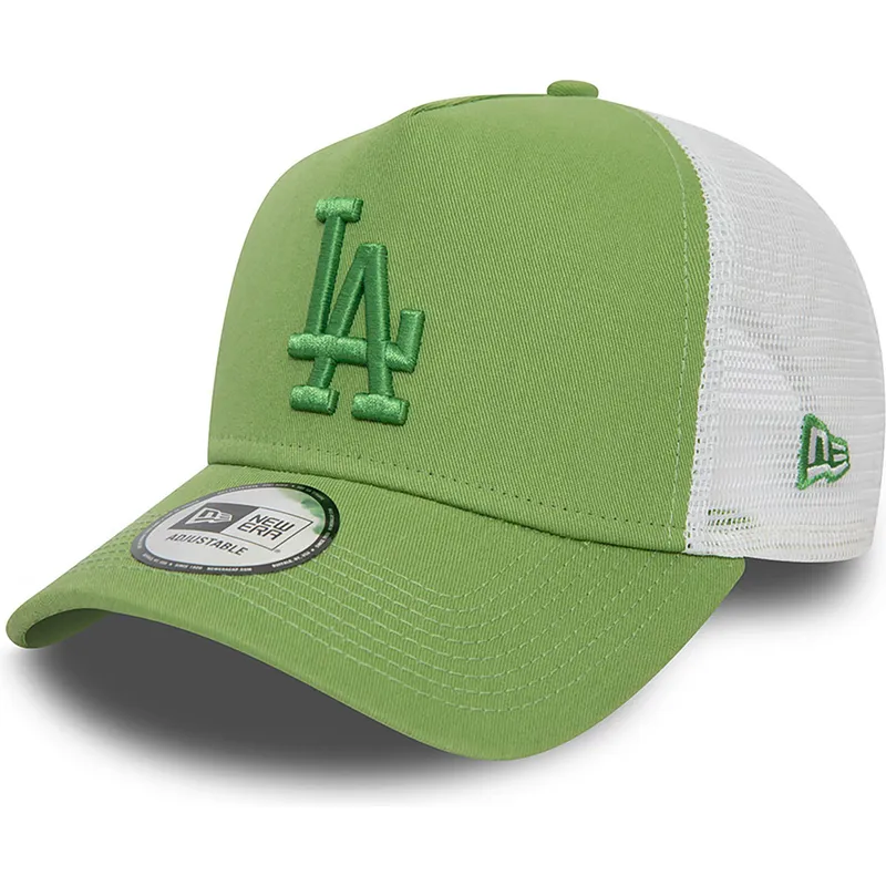mutzen-gebogen-grun-snapback-a-frame-league-essential-der-los-angeles-dodgers-mlb-von-new-era