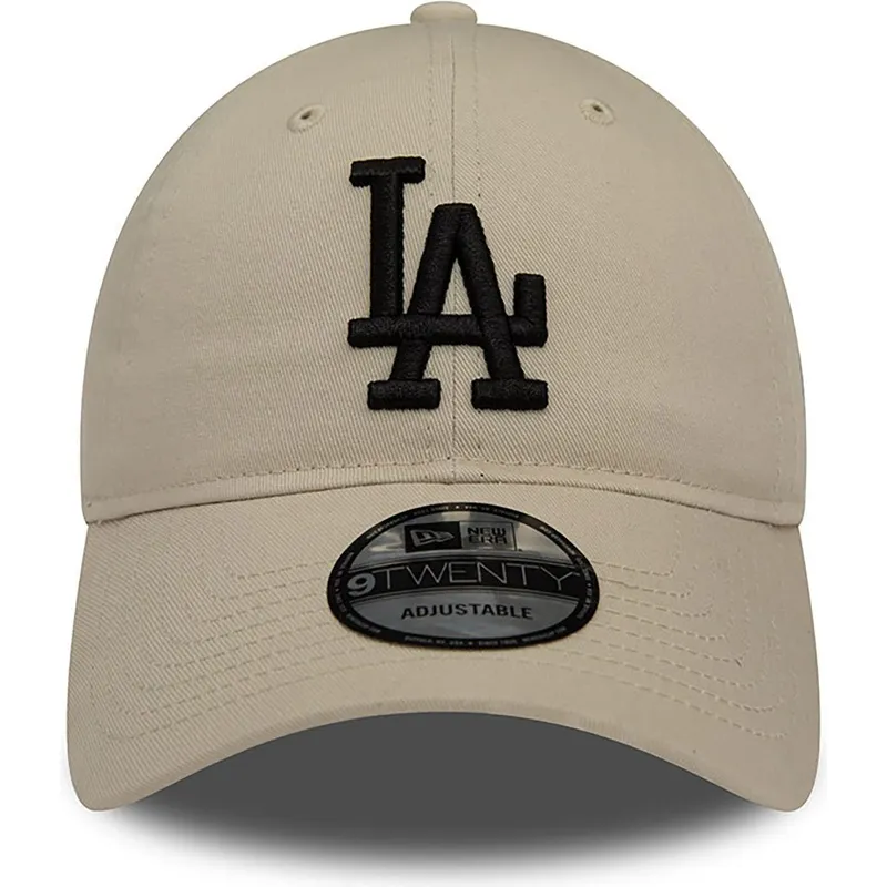 mutzen-gebogen-beige-verstellbares-band-negro-9twenty-league-essential-der-los-angeles-dodgers-mlb-von-new-era