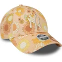 mutzen-gebogen-orange-verstellbares-band-9forty-floral-all-over-print-der-new-york-yankees-mlb-von-new-era