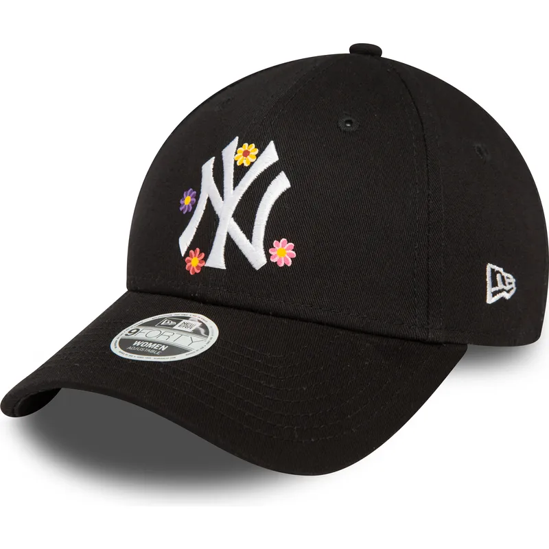 mutzen-gebogen-schwarz-verstellbares-band-9forty-flower-der-new-york-yankees-mlb-von-new-era mutzen-gebogen-schwarz-verstellbares-band-9forty-flower-der-new-york-yankees-mlb-von-new-era