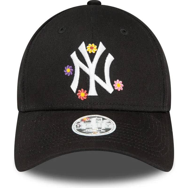 mutzen-gebogen-schwarz-verstellbares-band-9forty-flower-der-new-york-yankees-mlb-von-new-era mutzen-gebogen-schwarz-verstellbares-band-9forty-flower-der-new-york-yankees-mlb-von-new-era