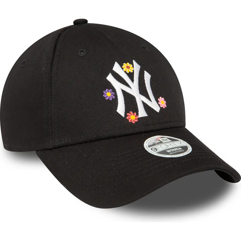 mutzen-gebogen-schwarz-verstellbares-band-9forty-flower-der-new-york-yankees-mlb-von-new-era mutzen-gebogen-schwarz-verstellbares-band-9forty-flower-der-new-york-yankees-mlb-von-new-era
