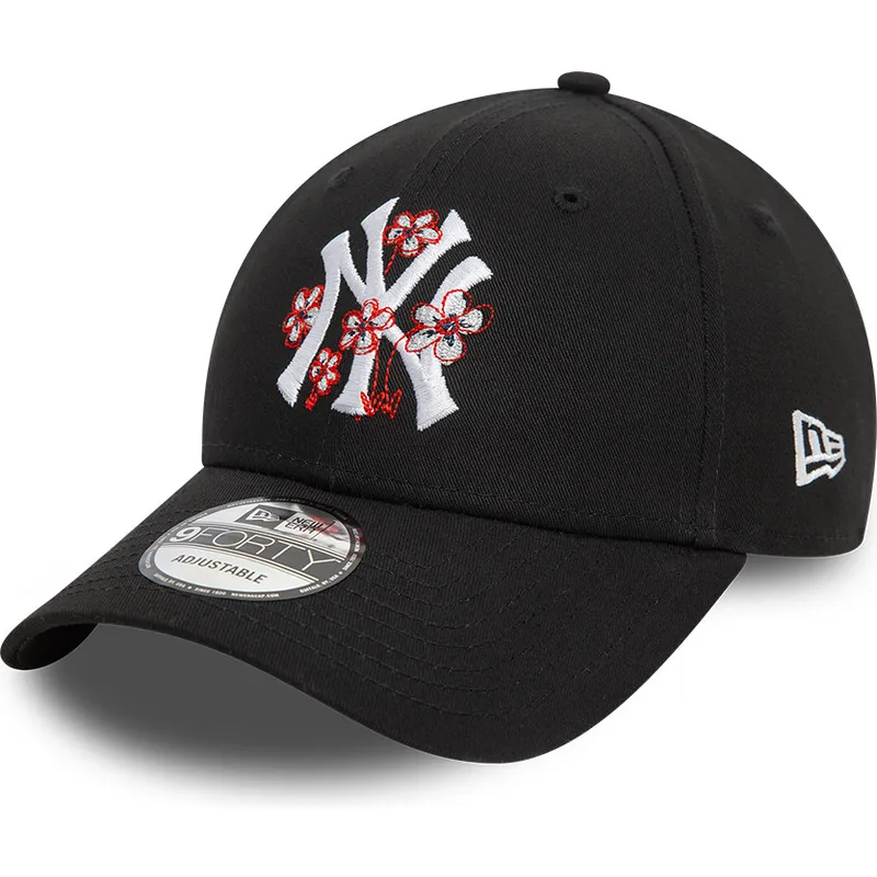 mutzen-gebogen-schwarz-verstellbares-band-9forty-flower-icon-der-new-york-yankees-mlb-von-new-era