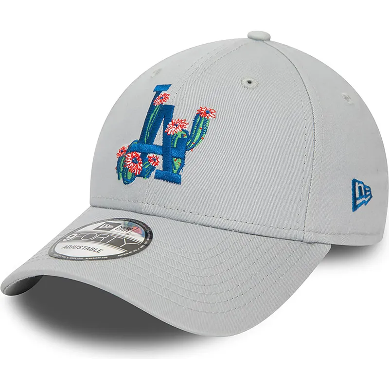 mutzen-gebogen-grau-verstellbares-band-9forty-flower-icon-der-los-angeles-dodgers-mlb-von-new-era