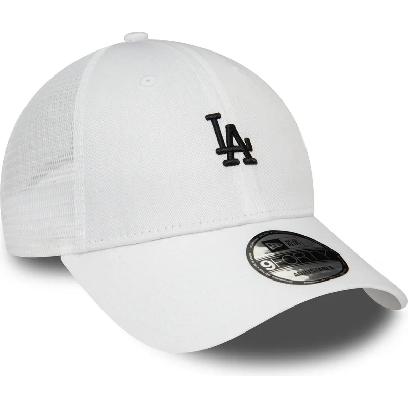 weisse-verstellbare-9forty-home-field-trucker-cap-der-los-angeles-dodgers-mlb-von-new-era