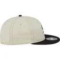 chicago-white-sox-mlb-9fifty-retro-crown-denim-beige-und-schwarze-flache-kappe-von-new-era
