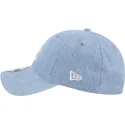 verstellbare-blaue-curved-cap-9twenty-washed-denim-der-atlanta-braves-mlb-von-new-era