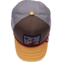 braune-graue-und-orangefarbene-curved-cap-snapback-wolf-lone-wolf-100-the-farm-all-over-canvas-von-goorin-bros
