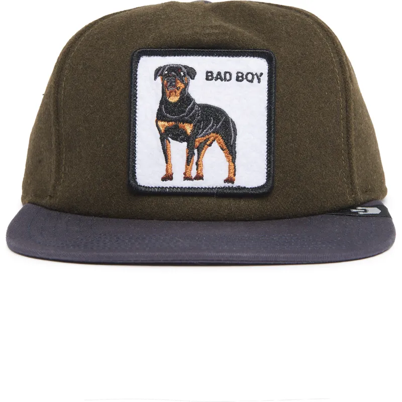 grune-und-blaue-flatcap-snapback-rottweiler-hund-bad-boy-top-dog-the-farm-flats-von-goorin-bros