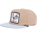 braune-und-blaue-snapback-kappe-mit-flachem-schirm-gallo-cock-free-range-the-farm-von-goorin-bros