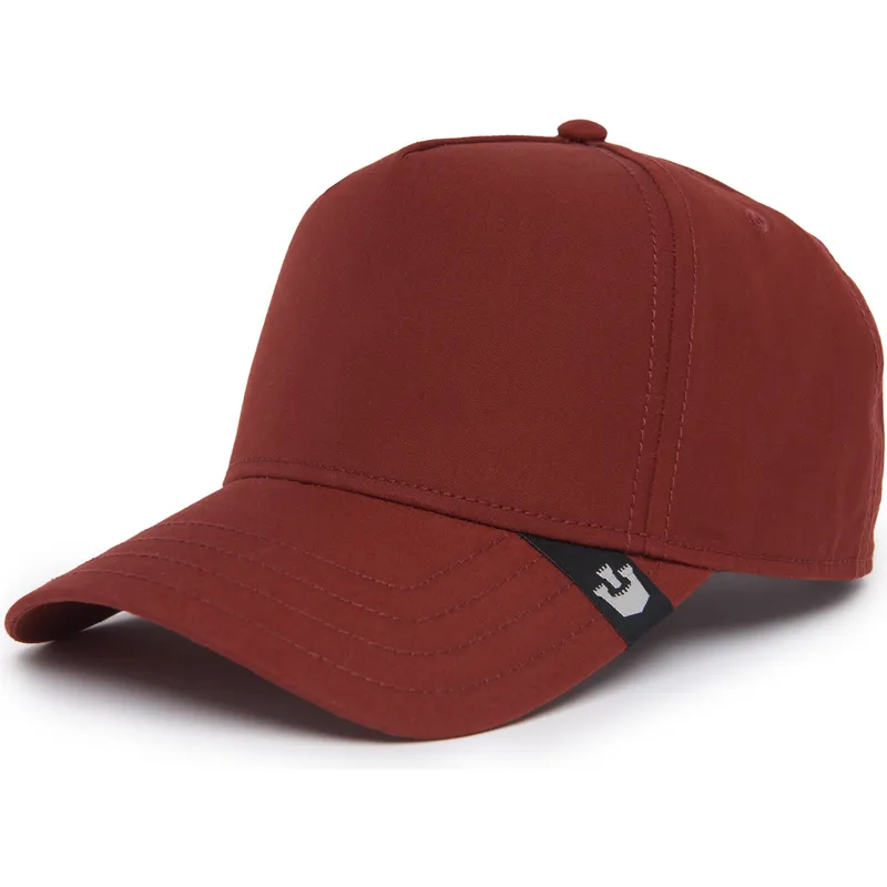 rote-gebogene-snapback-kappe-the-farm-nude-von-goorin-bros
