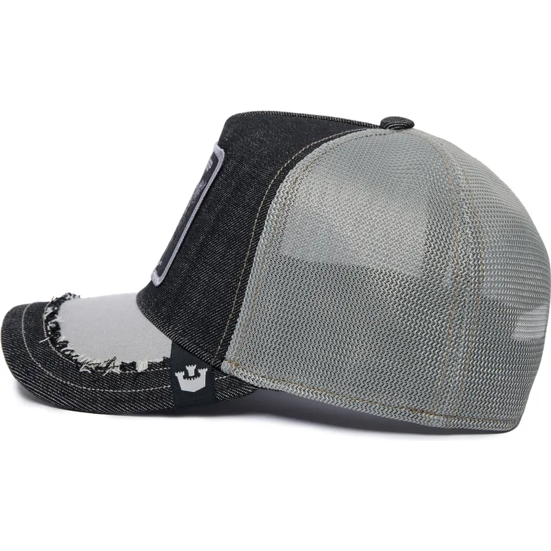 trucker-cap-schwarz-und-grau-schaf-silky-sheep-the-farm-silky-roots-von-goorin-bros