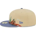 los-angeles-dodgers-mlb-new-era-5950-team-landscape-braune-und-blaue-flache-kappe