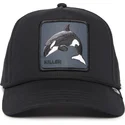 schwarze-gebogene-snapback-kappe-orca-killer-whale-100-the-farm-all-over-canvas-von-goorin-bros