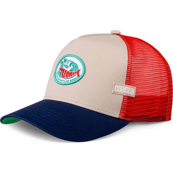 Gorra Trucker Beige, Rot und Marineblau Mimik Sandylane HFT von Coastal