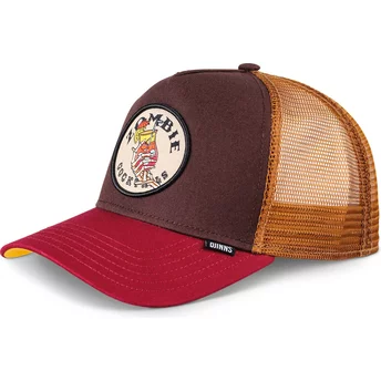Djinns Zombie Cocktails HFT Food Brown and Red Trucker Hat