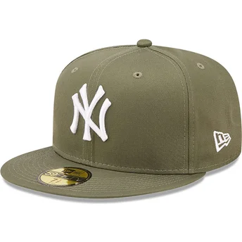 new-era-59fifty-league-essential-new-york-yankees-mlb-grune-flat-cap