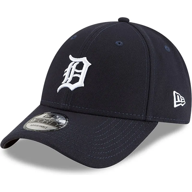 marineblaue-verstellbare-curved-cap-9forty-the-league-der-detroit-tigers-mlb-von-new-era