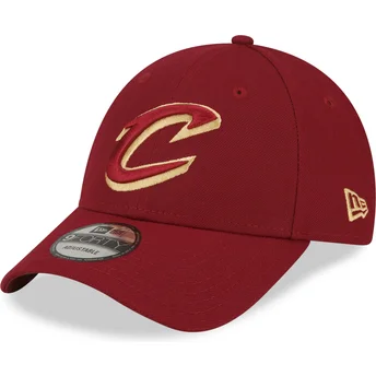Rote verstellbare Curved Cap 9FORTY The League der Cleveland Cavaliers NBA von New Era