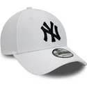 new-era-new-york-yankees-mlb-9forty-diamond-era-essential-weisse-verstellbare-kappe-mit-gebogenem-schirm