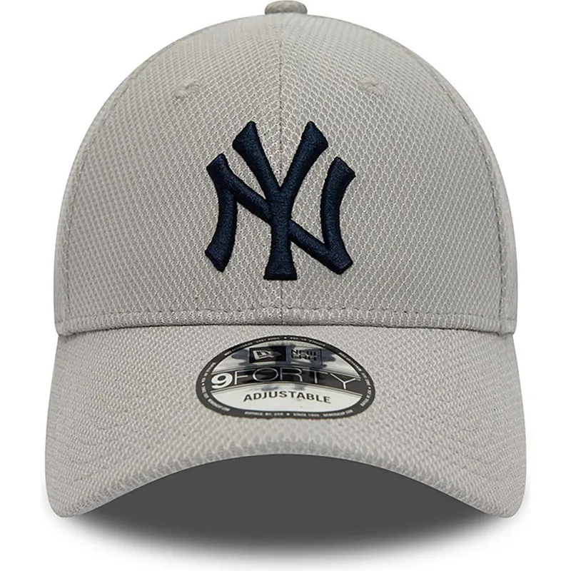mutzen-gebogen-grau-verstellbares-band-9forty-diamond-era-essential-der-new-york-yankees-mlb-von-new-era