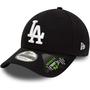 Schwarze verstellbare 9FORTY REPREVE League Essential Kappe der Los Angeles Dodgers MLB von New Era
