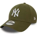 new-era-curved-brim-9forty-jersey-essential-new-york-yankees-mlb-green-adjustable-cap