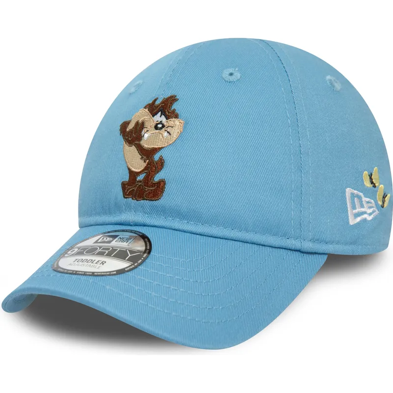 mutzen-gebogen-blau-verstellbares-band-fur-kinder-9forty-de-diablo-der-tasmania-looney-tunes-von-new-era