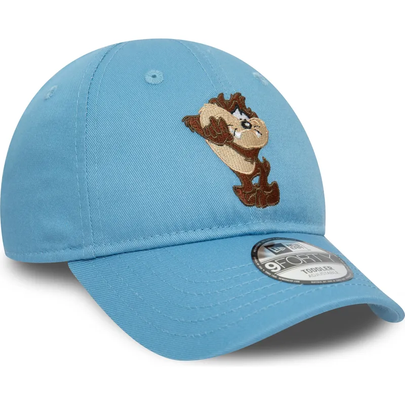 mutzen-gebogen-blau-verstellbares-band-fur-kinder-9forty-de-diablo-der-tasmania-looney-tunes-von-new-era