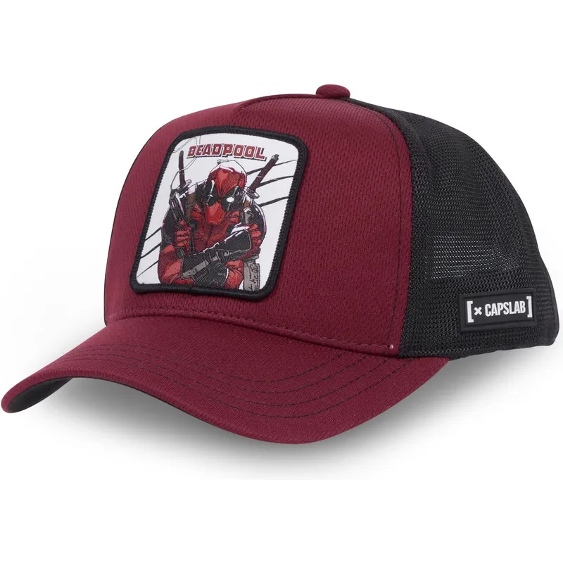 capslab-marvel-comics-deadpool-kidbad1-bordeaux-schwarze-trucker-kappe-fur-kinder