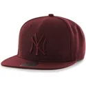 mutzen-flach-rot-snapback-granate-grande-der-new-york-yankees-mlb-von-47-brand