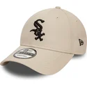 verstellbare-beige-9forty-league-essential-kappe-der-chicago-white-sox-mlb-von-new-era