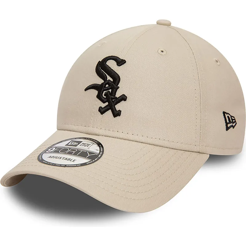 verstellbare-beige-9forty-league-essential-kappe-der-chicago-white-sox-mlb-von-new-era